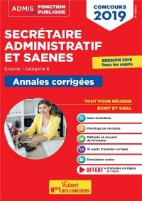 Concours SA et SAENES - Annales corrigées - Catégorie B - Admis 2019