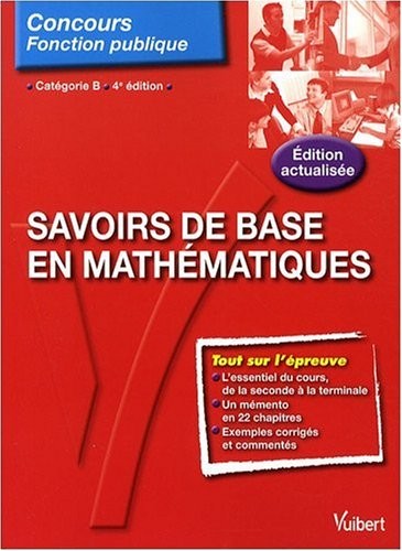 Savoirs de base en mathématiques : Catégorie B