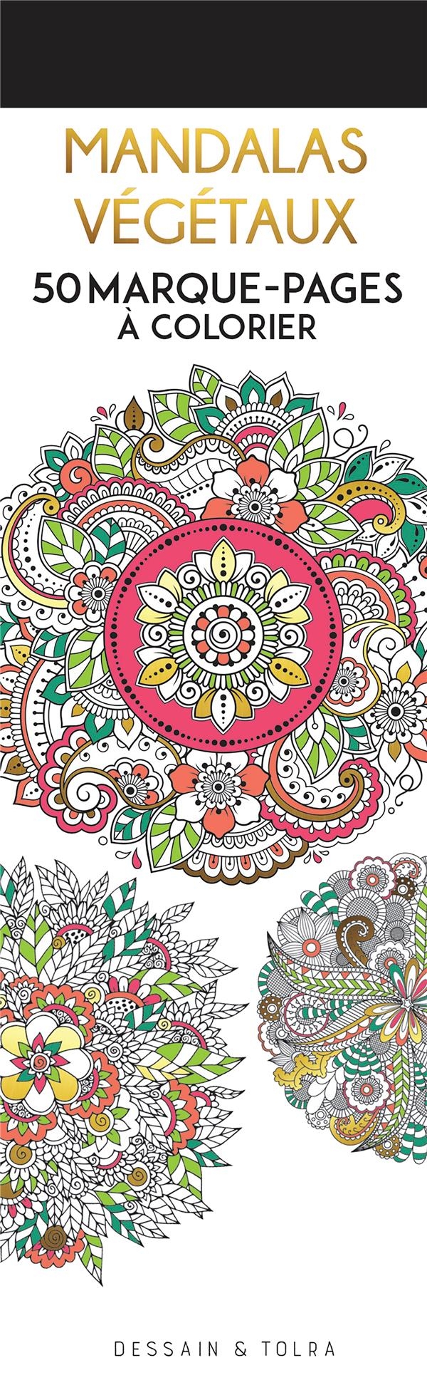 Marque-pages Mandalas végétaux: Marque-pages à colorier