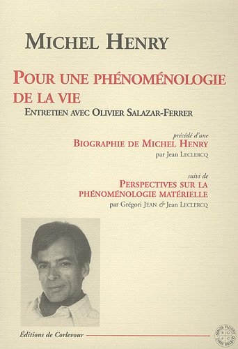 Pour une phénoménologie de la vie