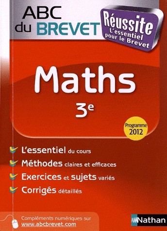 ABC du BREVET Réussite Maths 3e