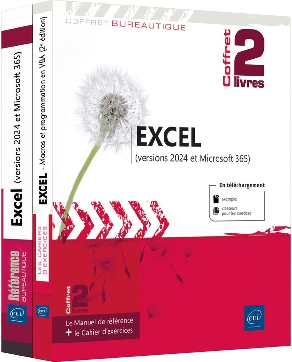 Excel (versions 2024 et Microsoft 365): Coffret de 2 livres : Le Manuel de référence + le Cahier d’exercices Macros et programmation en VBA