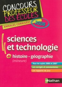 Sciences et technologie + histoire et géographie (mineure) : Annales corrigées