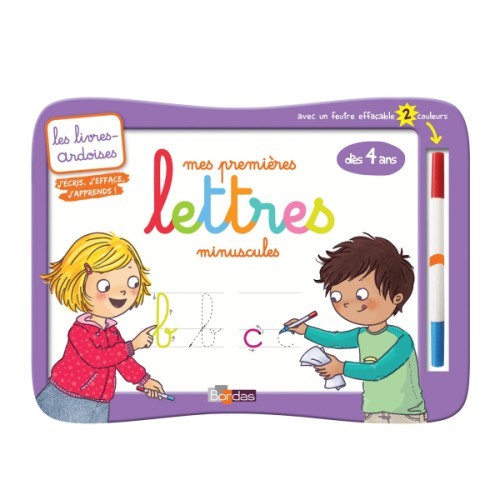Livres-ardoises - Mes premières lettres minuscules + 1 feutre 2 couleurs