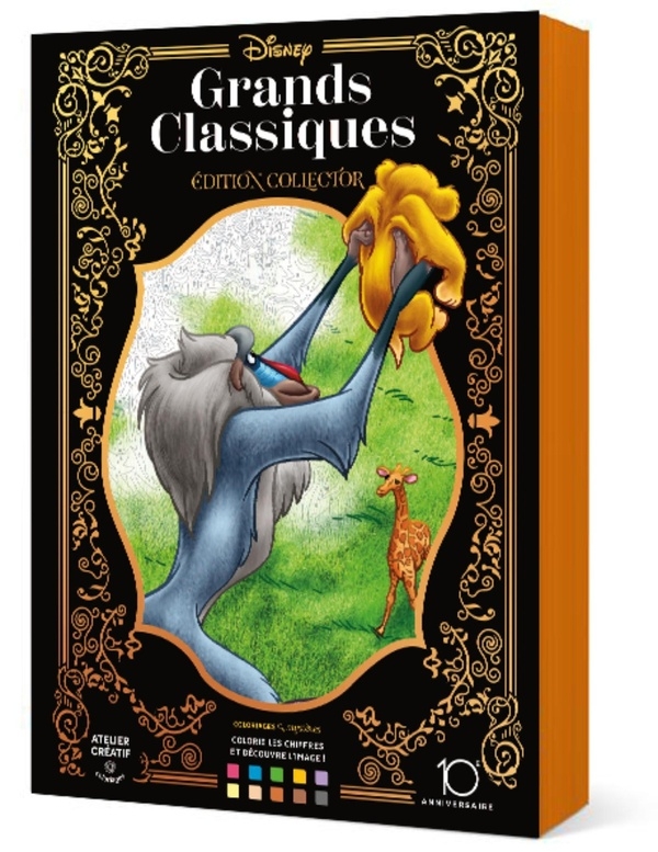 Coloriages mystères Disney - Grands classiques Tome 1 - Collector 10 ans
