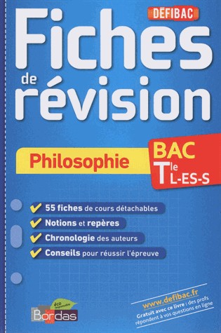 DEFIBAC FICHES PHILO TER L/ES/