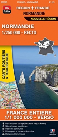 Normandie, 1/250 000, recto : France entière, 1/1 000 000, verso