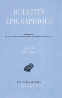 Epigraphica n°4: Bulletin épigraphique 1990-1993