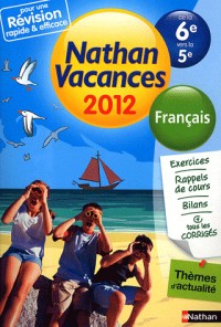 Nathan vacances Français de la 6e vers la 5e