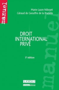 Droit international privé, 5ème Ed.