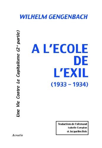 A l'Ecole de l'Exil (1933-1934)
