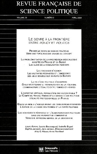 Revue Française de Science Politique, Vol 59 Tome 2 Avril 2009