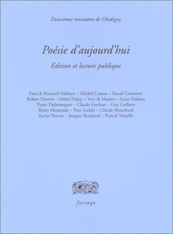 Poésie d'aujourd'hui