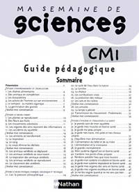 Ma semaine de sciences CM1