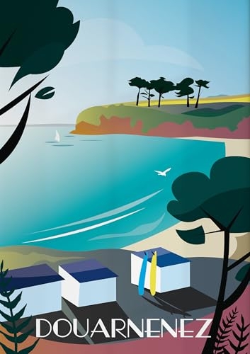 Affiche - La Plage du Ris, Douarnenez