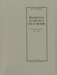 Dissertation du Pape Pie VI sur le meurtre