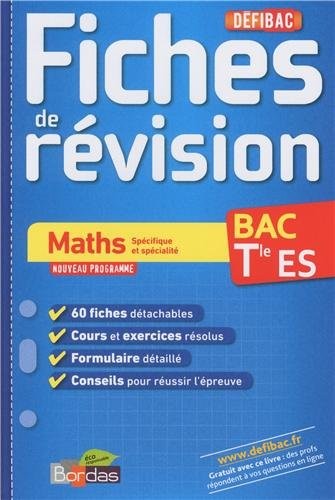 DEFIBAC FICHES MATHS TERM ES