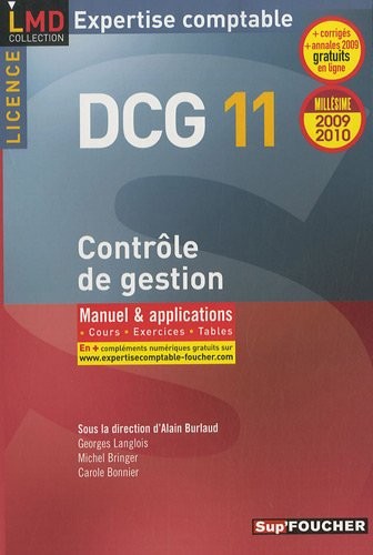 DCG 11 Contrôle de gestion : Manuel et applications