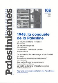 Revue d'études palestiniennes, N° 108 :