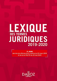 Lexique des termes juridiques 2019-2020 - 27e ed.