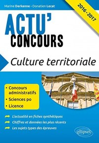 Culture Territoriale 2016-2017 Concours Administratifs Sciences Po Licence