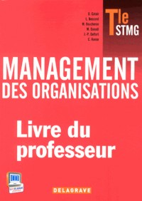 Management des organisations Tle STMG : Livre du professeur
