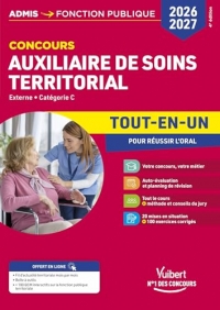 Concours Auxiliaire de soins territorial 2026-2027 - Tout-en-un: Externe - Catégorie C