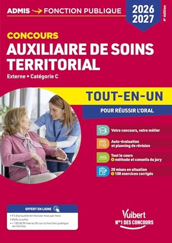 Concours Auxiliaire de soins territorial 2026-2027 - Tout-en-un: Externe - Catégorie C