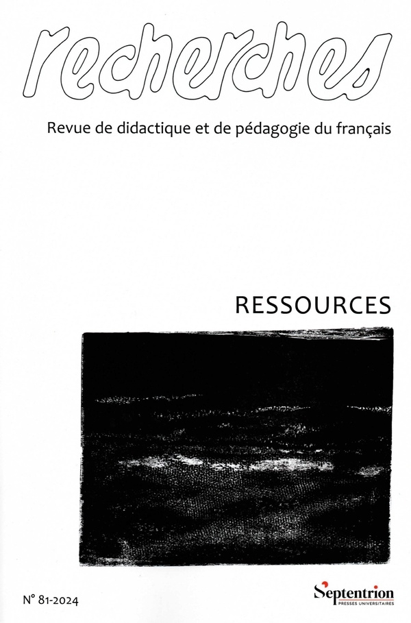 Ressources: Recherches, n° 81/ 2e semestre 2024