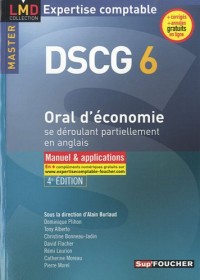 DSCG 6 Oral d'économie se déroulant partiellement en anglais 4e édition