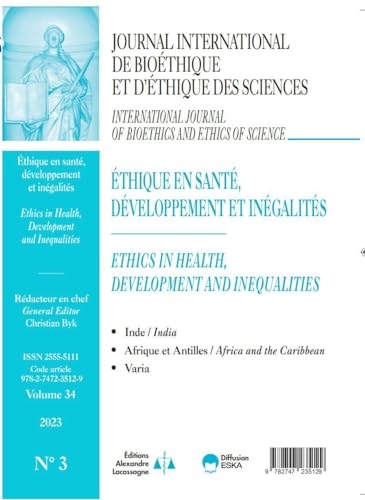 Journal International de Bioéthique et d'Ethique des Sciences 3-2023: Ethique en santé, développement et inégalités (2023) (34)