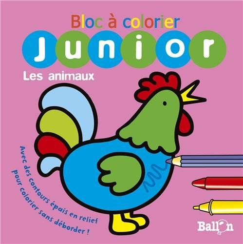 Bloc à colorier Junior Sans déborder Les animaux