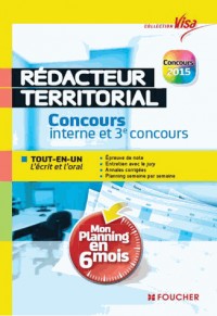 Visa - Rédacteur territorial - Concours interne et 3e voie - Mon planning en 6 mois
