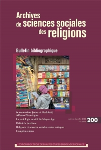 Archives des sciences sociales des religions, n°200