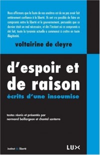 D'espoir et de raison, écrits d'une insoumise