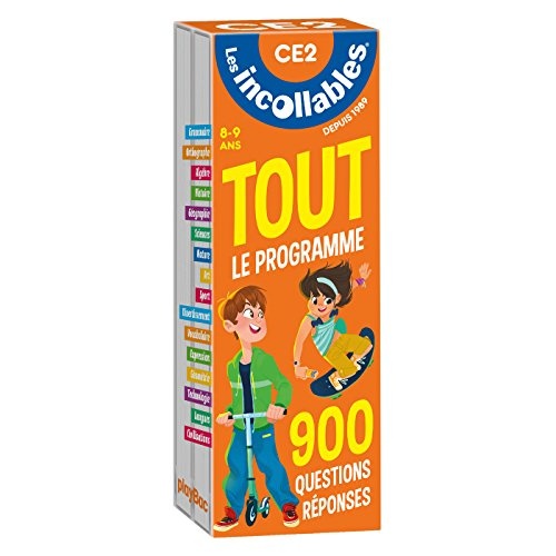 Les incollables - Tout le programme du CE2 - 8/9 ans: 900 questions réponses pour réviser en 2 éventails- Cahier de vacances