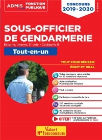 Concours Sous-officier de gendarmerie - Catégorie B - Tout-en-un - Externe, interne et 3e voie - Concours 2019-2020