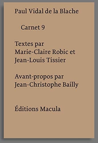 Paul Vidal de la Blache, Carnet 9