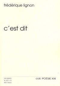 C'est dit