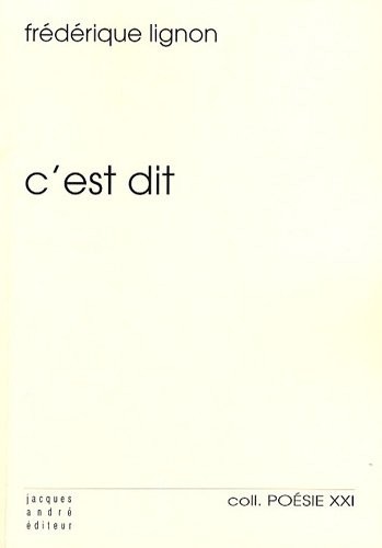 C'est dit
