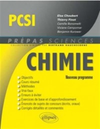 Chimie PCSI Programme 2014