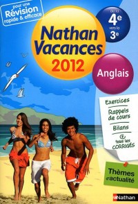 Nathan vacances Anglais de la 4e vers la 3e