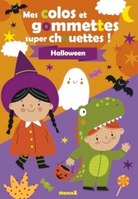 Mes colos et gommettes super chouettes ! - Halloween - Livre à colorier - Livre de gommettes - Décors à compléter - Coloriages et gommettes - 3 ans