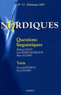 Nordiques, N° 13, Printemps 200 : Questions linguistiques