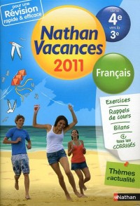 Nathan vacances - français de la 4e vers la 3e