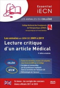 Lecture critique d'un article médical : Les annales en QRM de 2009 à 2019