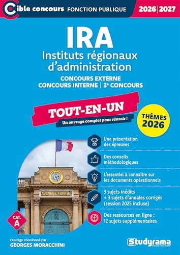 Concours des IRA – Tout-en-un (Catégorie A – Concours 2026-2027): Concours externe – Concours interne – 3e concours