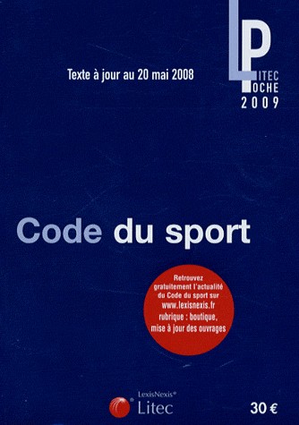 Code du sport: Texte à jour au 20 mai 2008