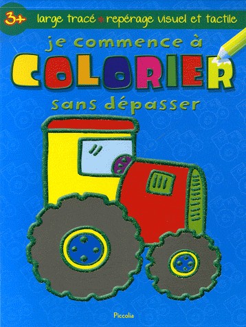 Je commence à colorier sans dépasser (tracteur)