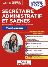 Concours Secrétaire administratif et SAENES - Catégorie B - Tout-en-un: Externe et interne - Concours 2023 - Tout le cours en audio